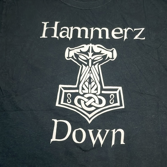 Hammerz down, Valhalla awaits you T-shirt - Picture 2 of 4